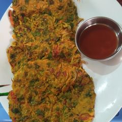 A picture of Kodo vegetables millet pancake.