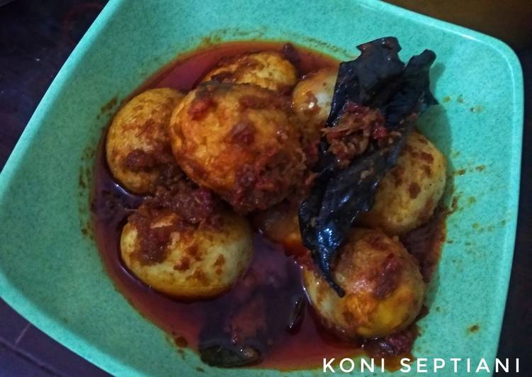 Cara Gampang Membuat Telur balado #Bandung_RecookIndahTriwiartuti, Bikin Ngiler