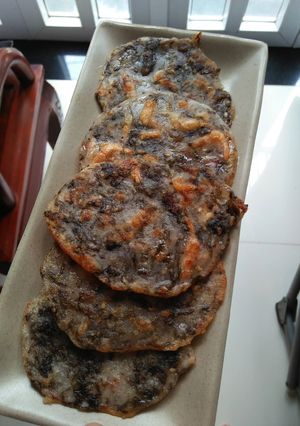 Hình của món Bánh rong biển tép đồng cho bé.