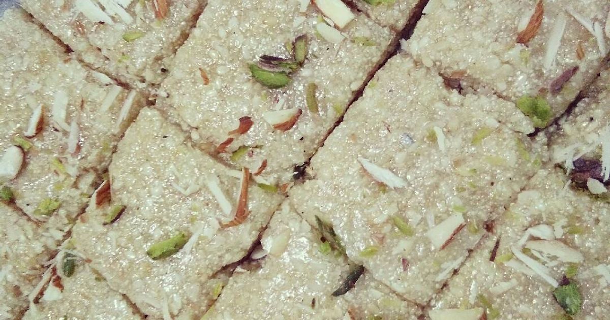 Til Rava Burfi Recipe by Maya Tandon - Cookpad