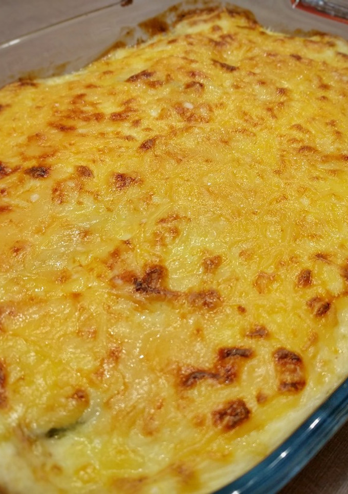 Una foto de Pastel de carne picada con verduras gratinadas