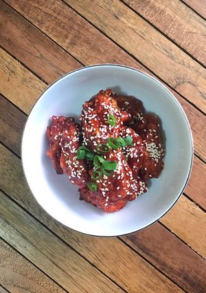 Foto resep Crispy Chicken Wings Saus Gochujang