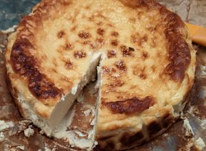 Una foto de Tarta de queso mascarpone y requesón