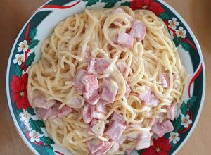 Hình của món Mì Ý Ham sốt Kem.