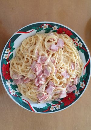 Hình của món Mì Ý Ham sốt Kem.