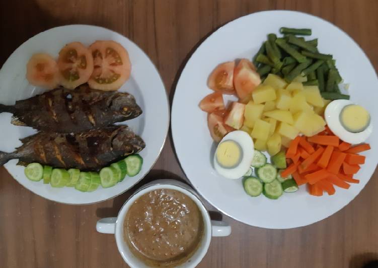 Olahan Gado gado ikan bawes | Cara Buat Gado gado ikan bawes Yang Lezat