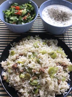صورة لوصفة رز بفول