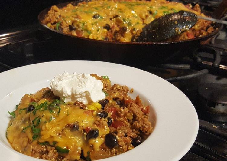 Easy Way to Cook Perfect Turkey and Quinoa Taco Skillet