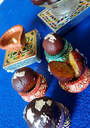 A picture of Gulab Jamun (Mithai) .