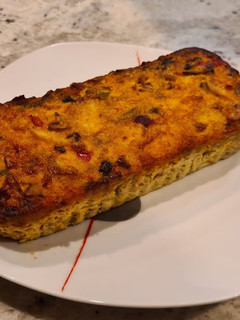 Una foto de Tortilla de champiñones y bacon al horno