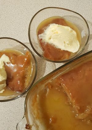 A picture of Malva Pudding.