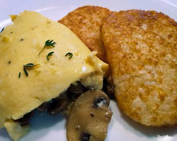 Fresh, Serving Recipe Mushroom omelette Most Delicious