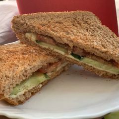 Double Cheese and vegetable sandwich A picture of Double Cheese and vegetable sandwich.