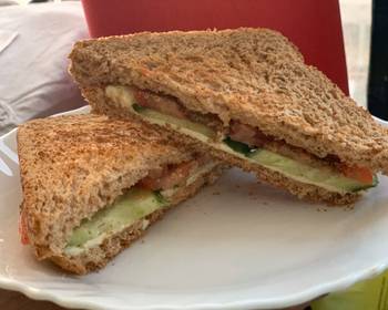 Update, Prepare Recipe Double Cheese and vegetable sandwich Restaurant Style