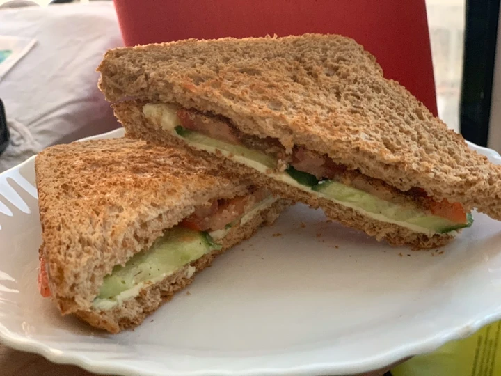 Recipe Double Cheese and vegetable sandwich the Delicious Delicious