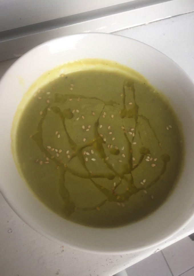 Una foto de Crema de guisantes