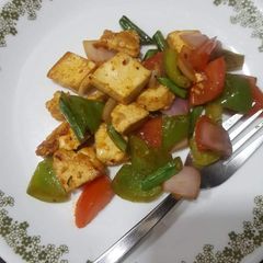 A picture of Panner stir fry.