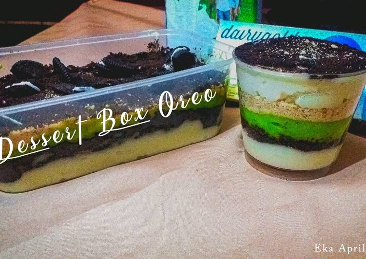 Resep Dessert Box Oreo Matcha Anti Gagal