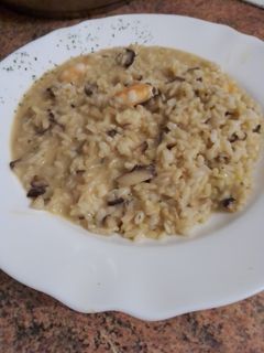 Una foto de Risotto de arroz integral, setas shiitake🌾