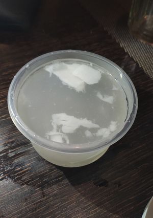 A picture of Elaneer agar agar pudding.