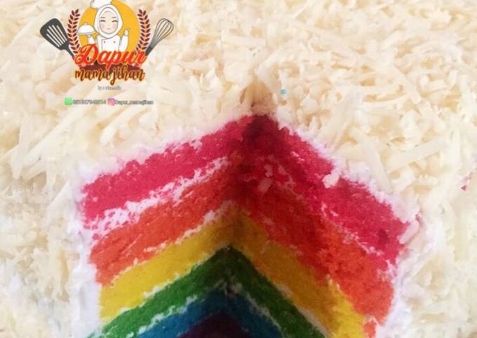 Rainbow cake kukus