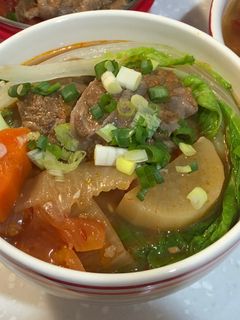 A picture of Tomato Beef Soup (Noodles).