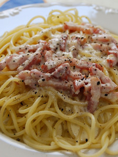 Una foto de Spaguetti a la carbonara