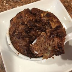 A picture of Cocoa Loco bread pudding.