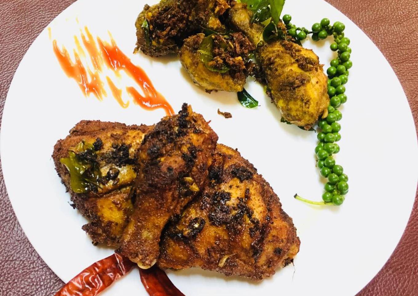 Green Pepper & Red Chilli Chicken Fry