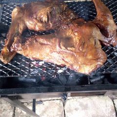 A picture of Grill and roasting of Goat.
