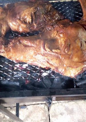 A picture of Grill and roasting of Goat.