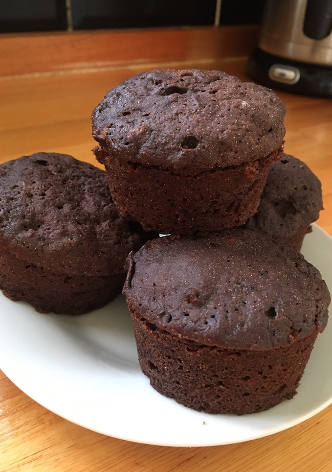 Una foto de Torta o tortitas (tipo muffins) de chocolate apto para bebés BLW (+10-12 meses)