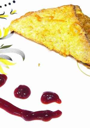 A picture of Recipe of bread omelett.