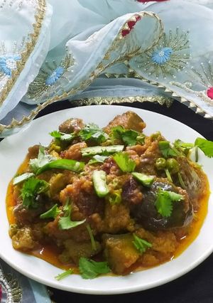 A picture of Baigan ki sabji.