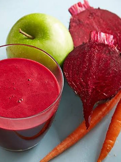 A picture of ABC juice apple beetroot carrot juice.