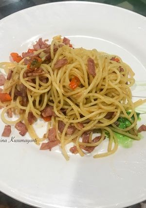 Foto resep Spaghetti Aglio Olio Simpel Pedas