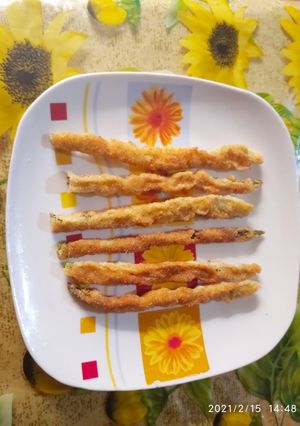 Une photo de Asperges panés