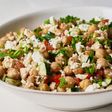 Fresh Greek Chickpea Salad with Feta and Herbs