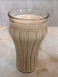 Batido de plátano, almendras y algarrobina