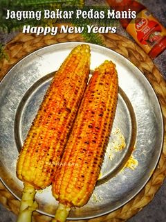 Foto resep Jagung Bakar Grill Pan Rasa Pedas Manis (Happy New Year)