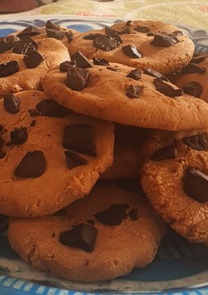 Una foto de Galletas con harina de arroz y chocolate