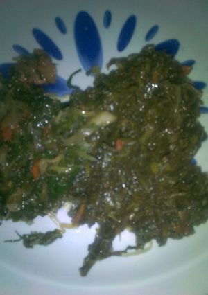 A picture of Managu and kales.