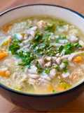 Bouillie de riz au potiron et au thon