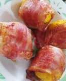 Bolitas de maduro con tocino