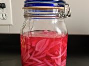 A picture of sliced pickles