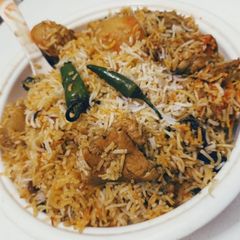 A picture of Chicken Biryani.