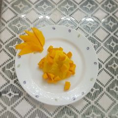 Mango panna cotta A picture of Mango panna cotta.