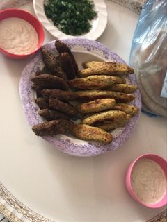 صورة لوصفة كباب اللحم والدجاج بالفرن
