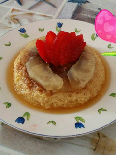 Una foto de Flan de manzana