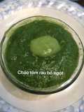 Cháo rau ngót nấu tôm